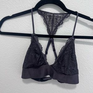 Forever 21 Charcoal Gray Racerback Bralette Size Small